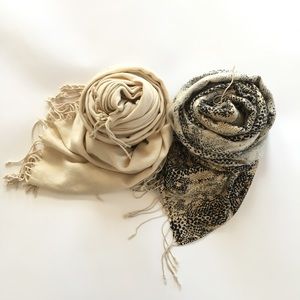 Love Quotes Cream Scarf & Tolani Snake Print Scarf